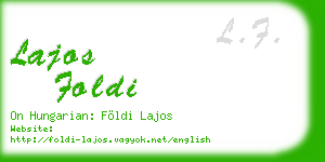 lajos foldi business card