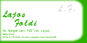 lajos foldi business card